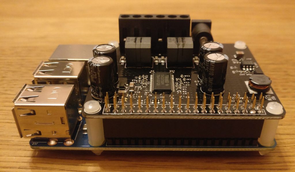 Hifiberry Amp2 monté sur un Raspberry Pi 3B+